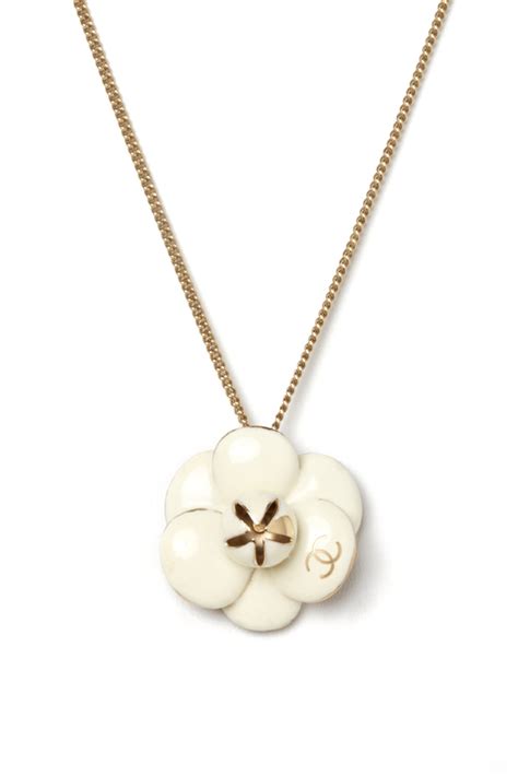 chanel camelias|Chanel camellia white necklace.